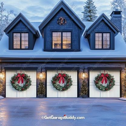 Christmas Wreath | Christmas Garage Door Cover
