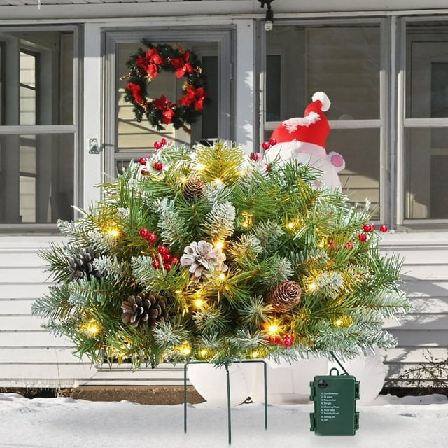 🎄Early Christmas Sale 49% OFF🔥Pre-lit Artificial Christmas Tree Feel Real Urn Filler