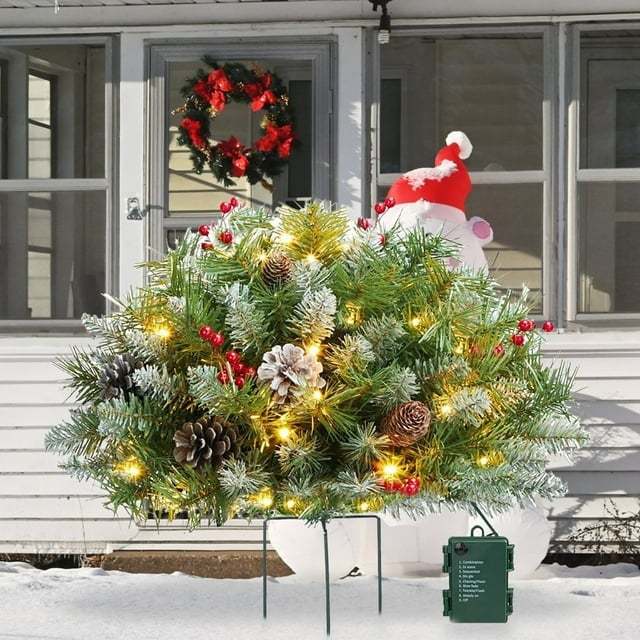 🎄Early Christmas Sale 49% OFF🔥Pre-lit Artificial Christmas Tree Feel Real Urn Filler