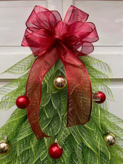 Last Day 70% OFF - Handmade Christmas Tree Wreath for Front Door