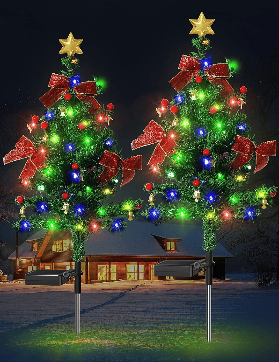 🔥Last Day 70%OFF-🎄Solar Christmas Trees Lights Outdoor Decoration Wa