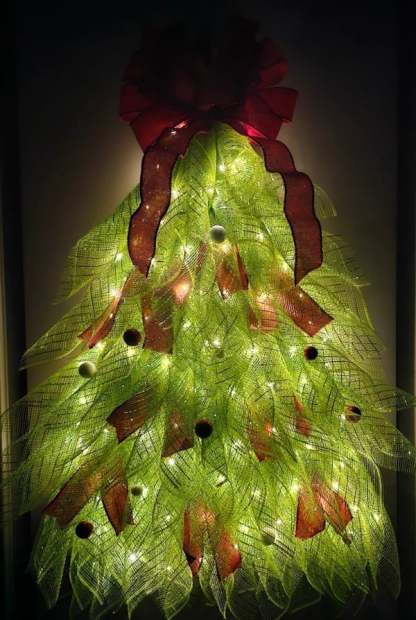 Last Day 70% OFF - Handmade Christmas Tree Wreath for Front Door