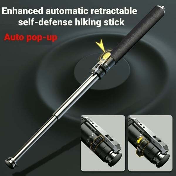 🔥🔥2025 Hot Sale Enhanced Automatic Retractable Self-Defense Multifunctional Hiking Stick