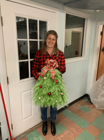 Last Day 70% OFF - Handmade Christmas Tree Wreath for Front Door