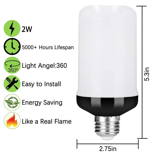 🔥LED Flame Light Bulb With Gravity Sensing Effect & (Buy 5 Free Shipping)
