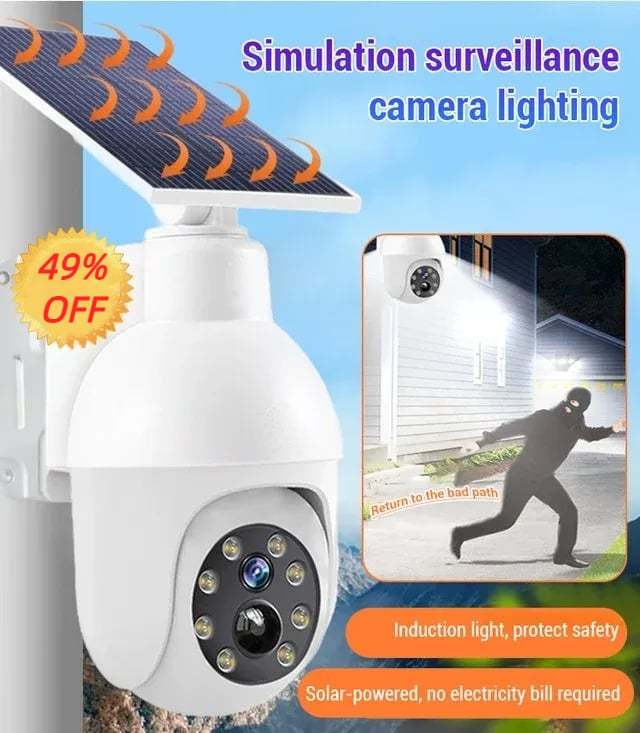 ⏰Last Day Sale 70% OFF - Solar-Powered Simulated Surveillance Camera Street Light