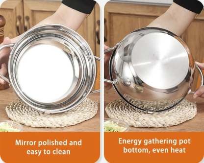 🔥Stainless Steel Frying Pot with Thermometer and Oil Drip Drainer Rack🎉
