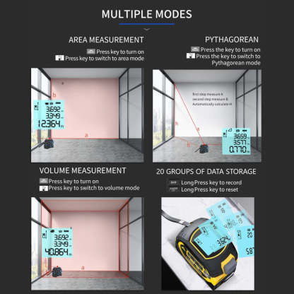 Laser Tape Rangefinder Multifunction