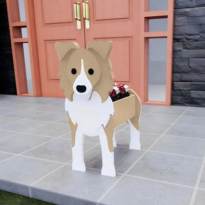 Border Collie Planter