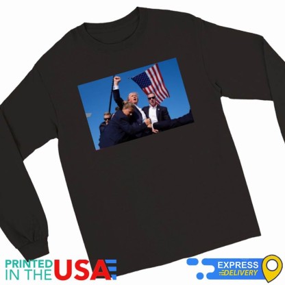 Official Trump Defiant Determined Post-Assassination Attempt t-shirt