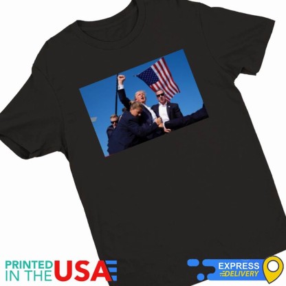 Official Trump Defiant Determined Post-Assassination Attempt t-shirt