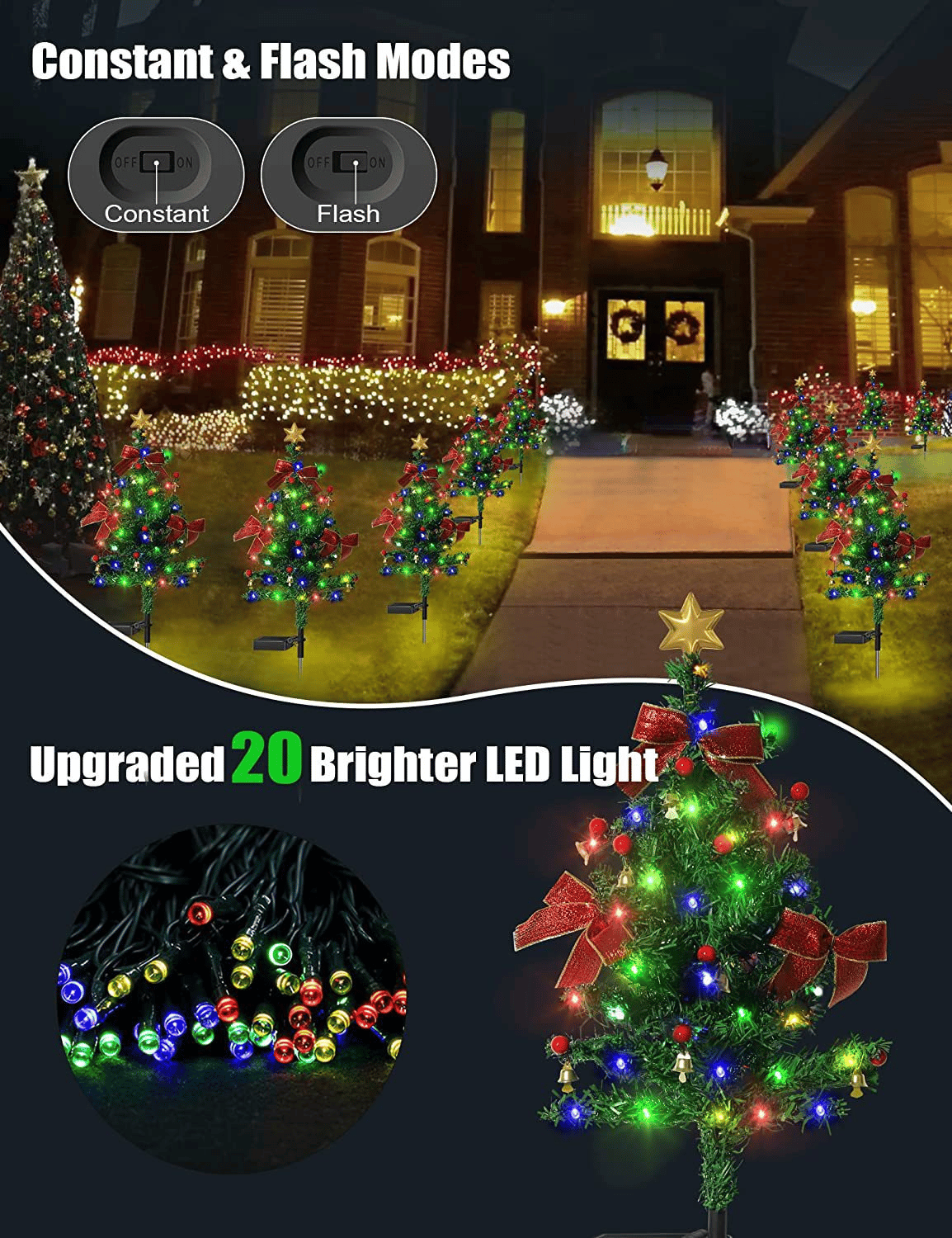 🔥Last Day 70%OFF-🎄Solar Christmas Trees Lights Outdoor Decoration Waterproof