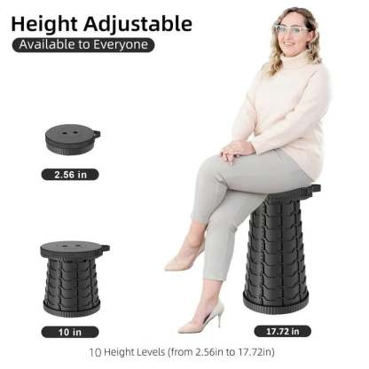 2025 Upgraded Heavy-Duty Collapsible Portable Stool