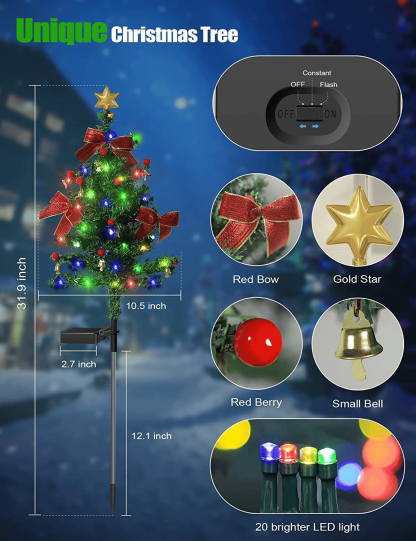 🔥Last Day 70%OFF-🎄Solar Christmas Trees Lights Outdoor Decoration Waterproof