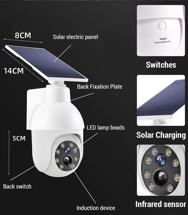 ⏰Last Day Sale 70% OFF - Solar-Powered Simulated Surveillance Camera Street Light