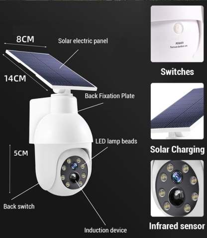 ⏰Last Day Sale 70% OFF - Solar-Powered Simulated Surveillance Camera Street Light