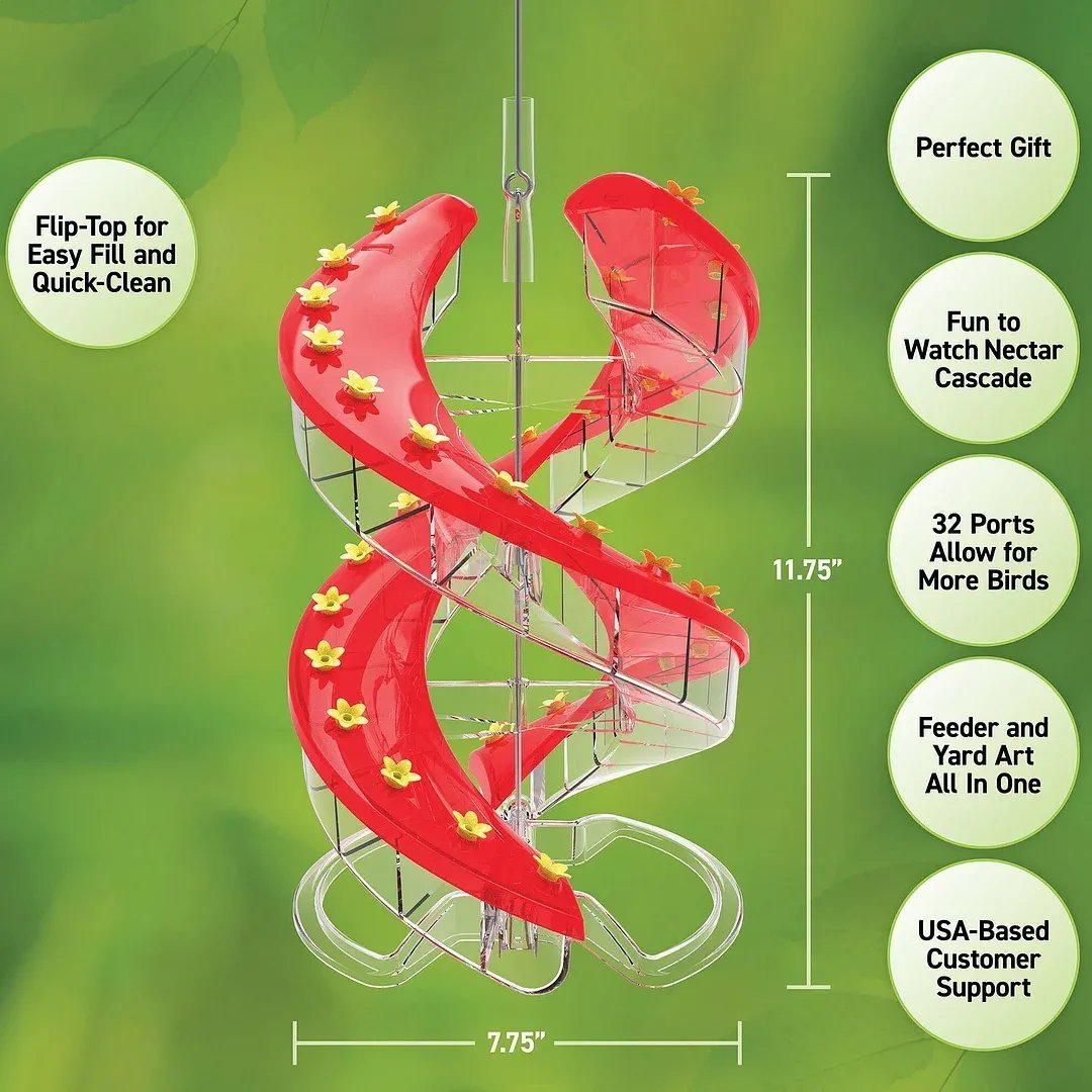 🔥Hot Sale - DNA Helix 32-Port Hummingbird Feeder