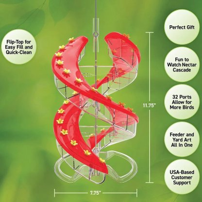 🔥Hot Sale - DNA Helix 32-Port Hummingbird Feeder