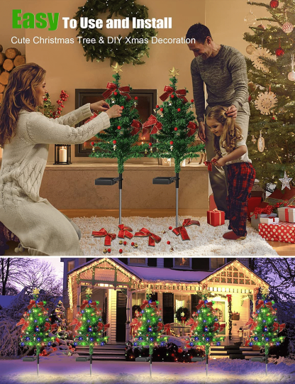 🔥Last Day 70%OFF-🎄Solar Christmas Trees Lights Outdoor Decoration Waterproof