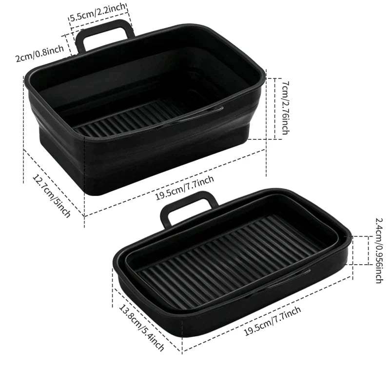 (🎁BUY 1 GET 1 FREE🎁)Foldable Air Fryer Silicone Baking Tray