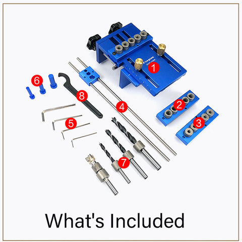 Levoite Universal High Precision Jig Dowel Cam Jig Minifix Jig Kit 3 In 1 Woodworking Drill Guide Kit Locator