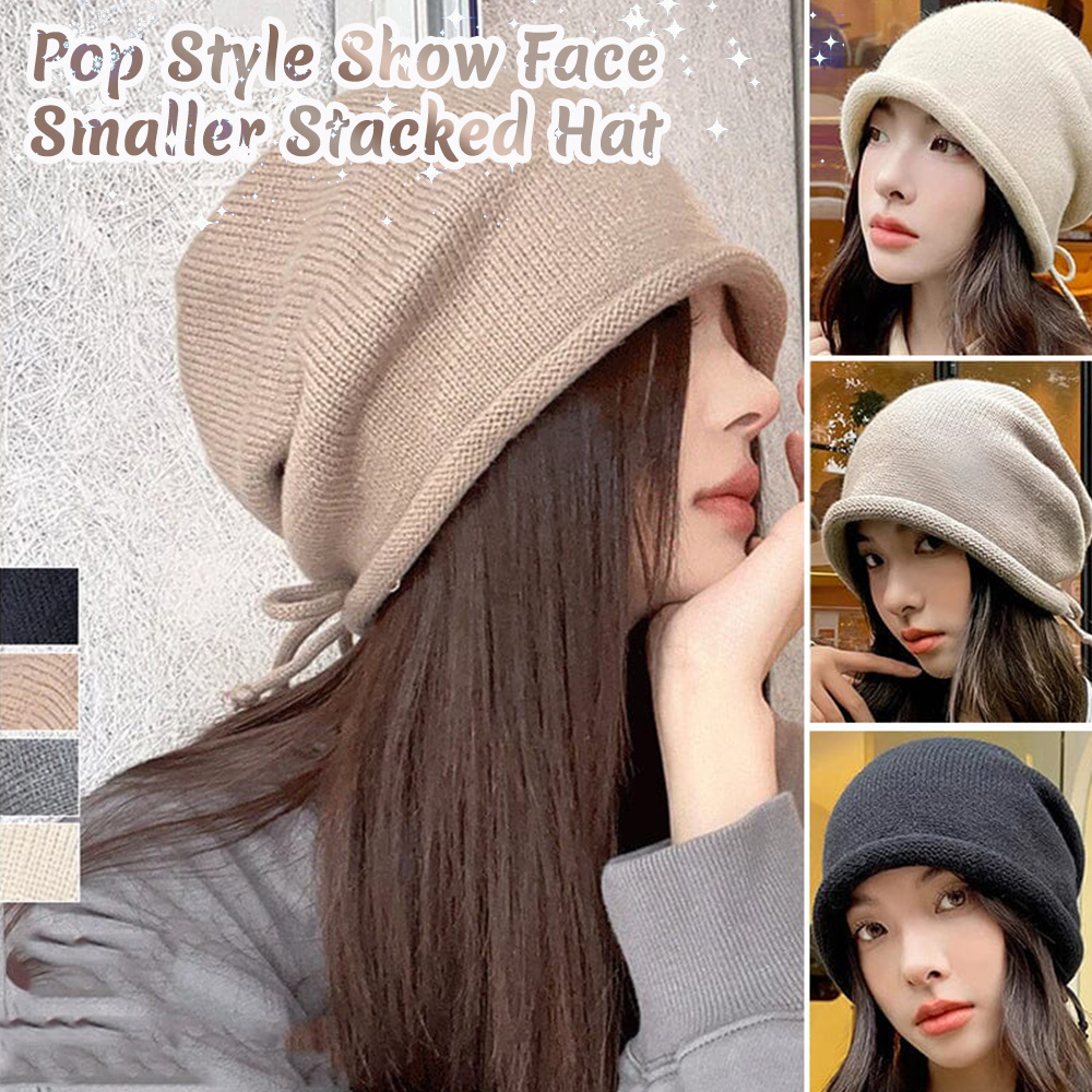 Shobous Pop Style Show Face Smaller Stacked Hat