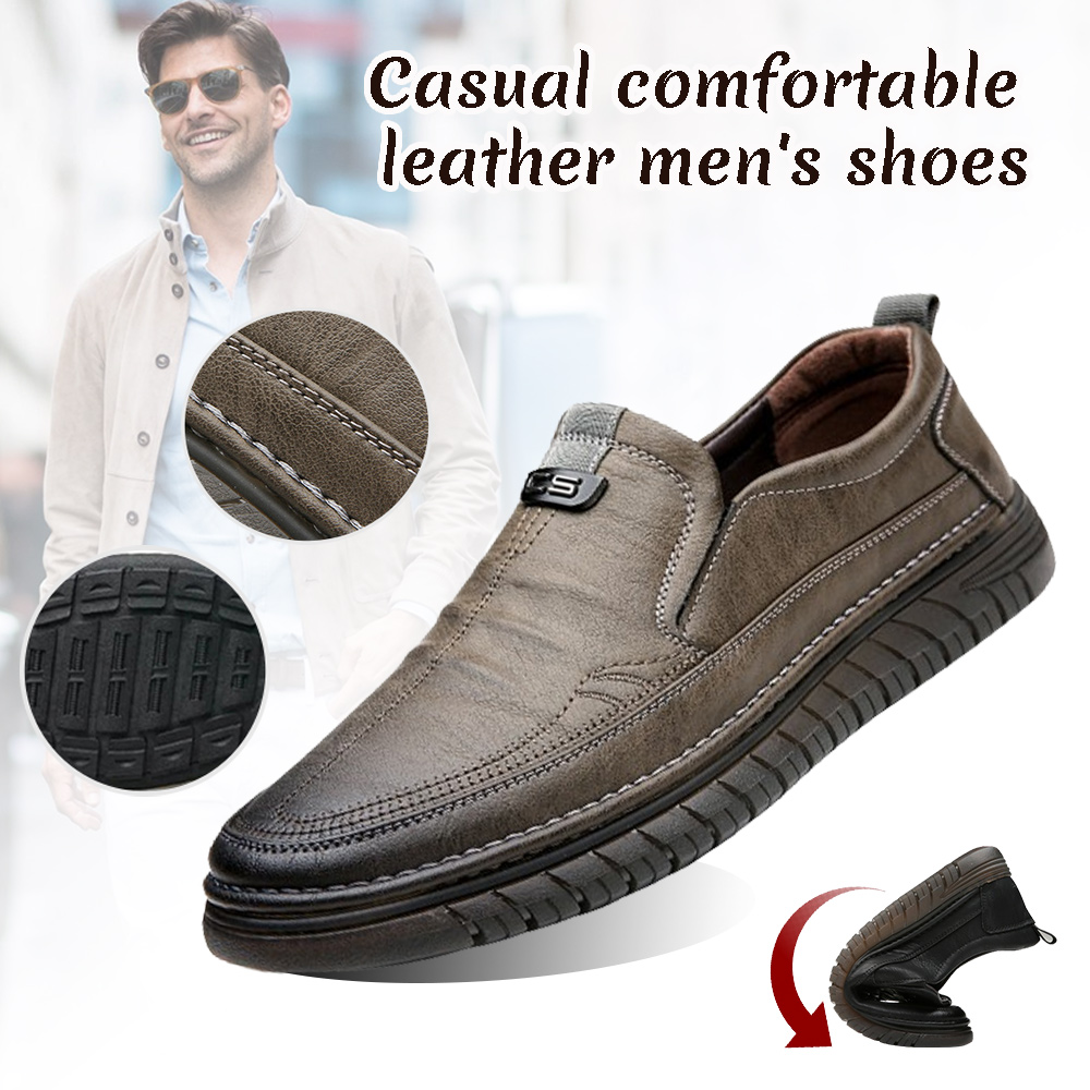 Typared Casual comfortable leather men's shoes
