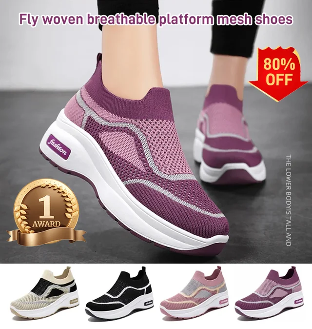 Boloone Autumn platform casual heightened shoes mesh breathable shoes