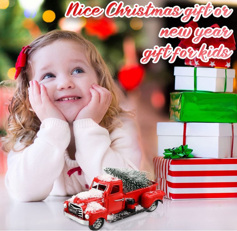 Flygooses🎄50% OFF🚚Red farm Truck Christmas Centerpiece