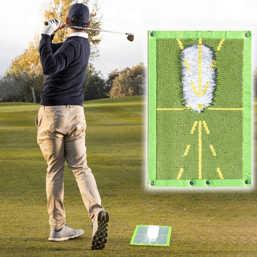 Flygooses Golf Swing Track Practice Mat Set