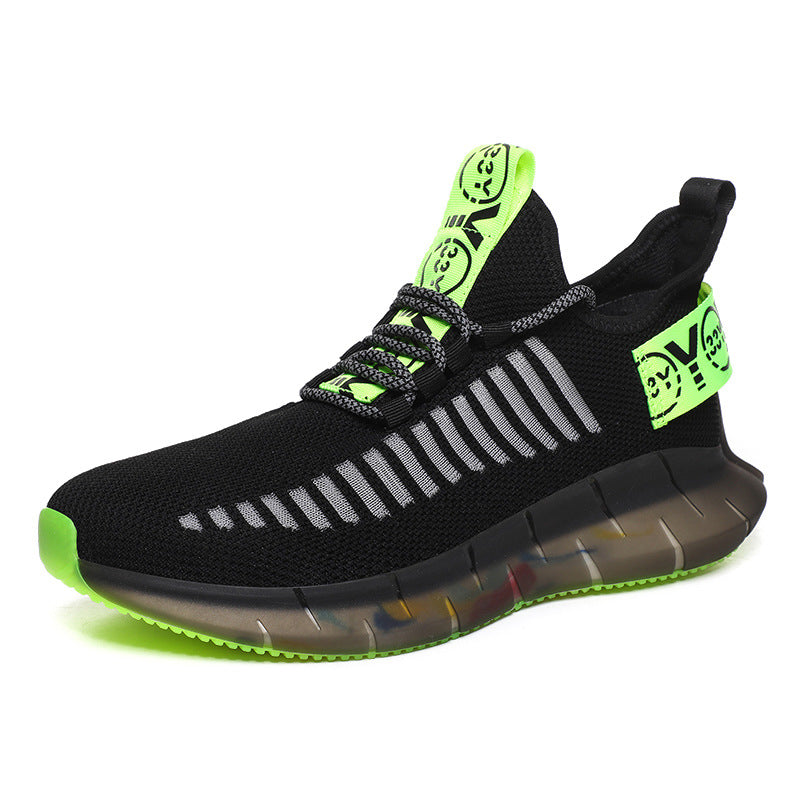 Casual running shoes flying woven breathable shoes