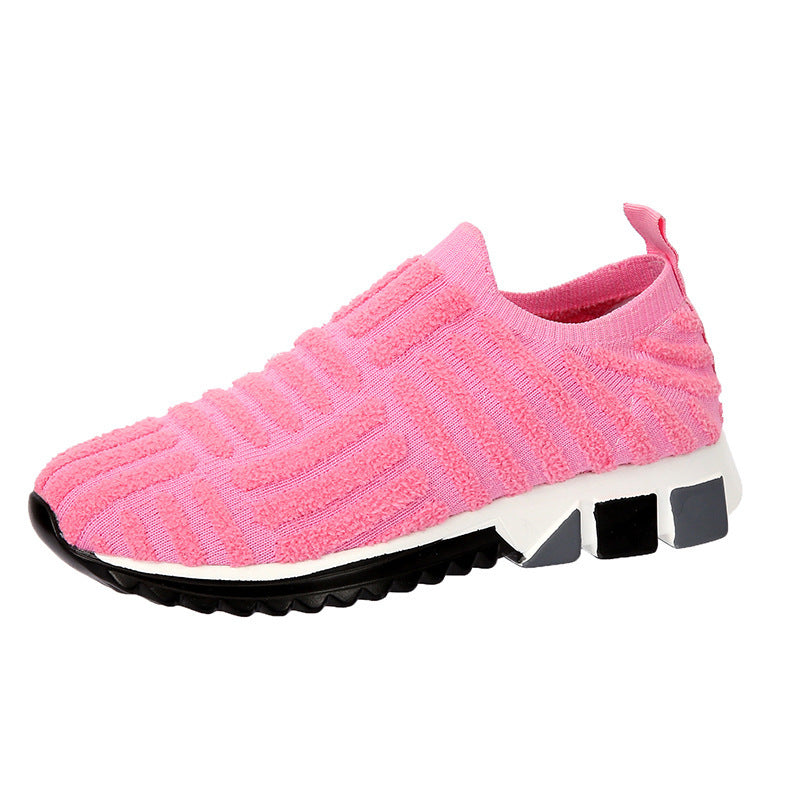 Women's Mesh Breathable Solid Color Casual Shoes