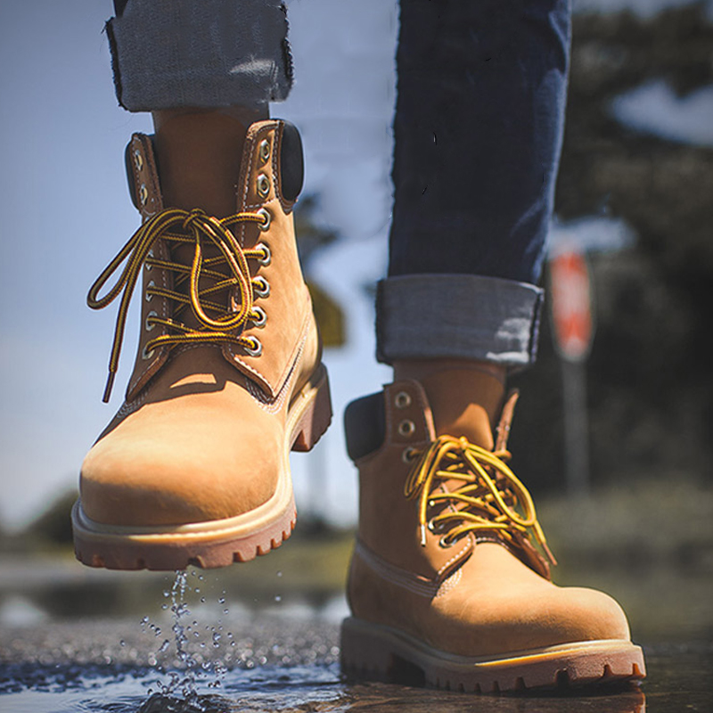 馬登男鞋 美式復古經典大黃靴潮流馬丁靴厚底工裝短靴情侶靴