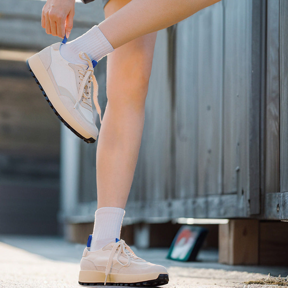 馬登女裝 美式復古夏季透氣慢跑鞋休閒小白鞋運動鞋