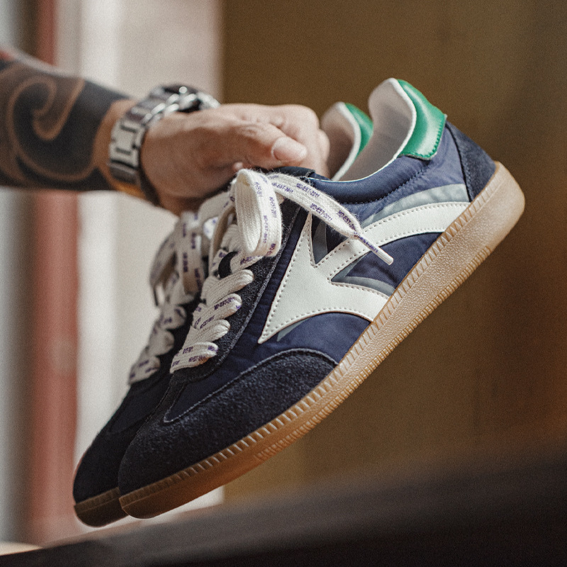 馬登工裝 復古德訓鞋男運動小眾百搭輕便軟底休閒板鞋