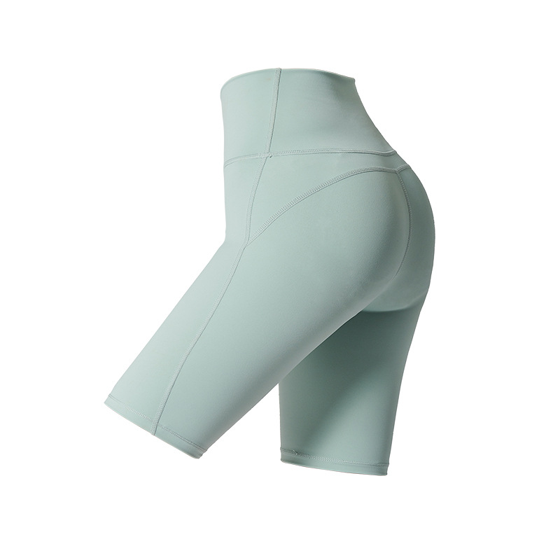 夏季涼感運動排汗健身騎行褲高腰提臀外穿打底五分瑜珈短褲