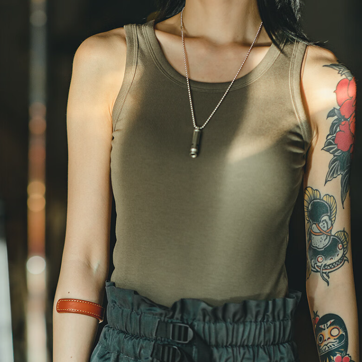 馬登女裝 百搭針織背心夏季辣妹打底小吊帶美背修身工字運動背心