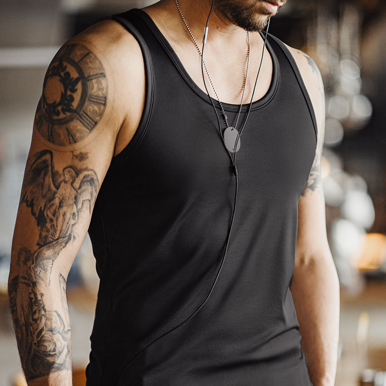 馬登工裝 涼感透氣內搭外穿肌肉背心冰感&輕防曬羅紋背心