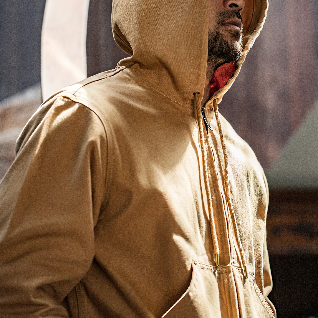 馬登工裝 美式復古連帽夾克重磅帆布阿美咔嘰J130外套男