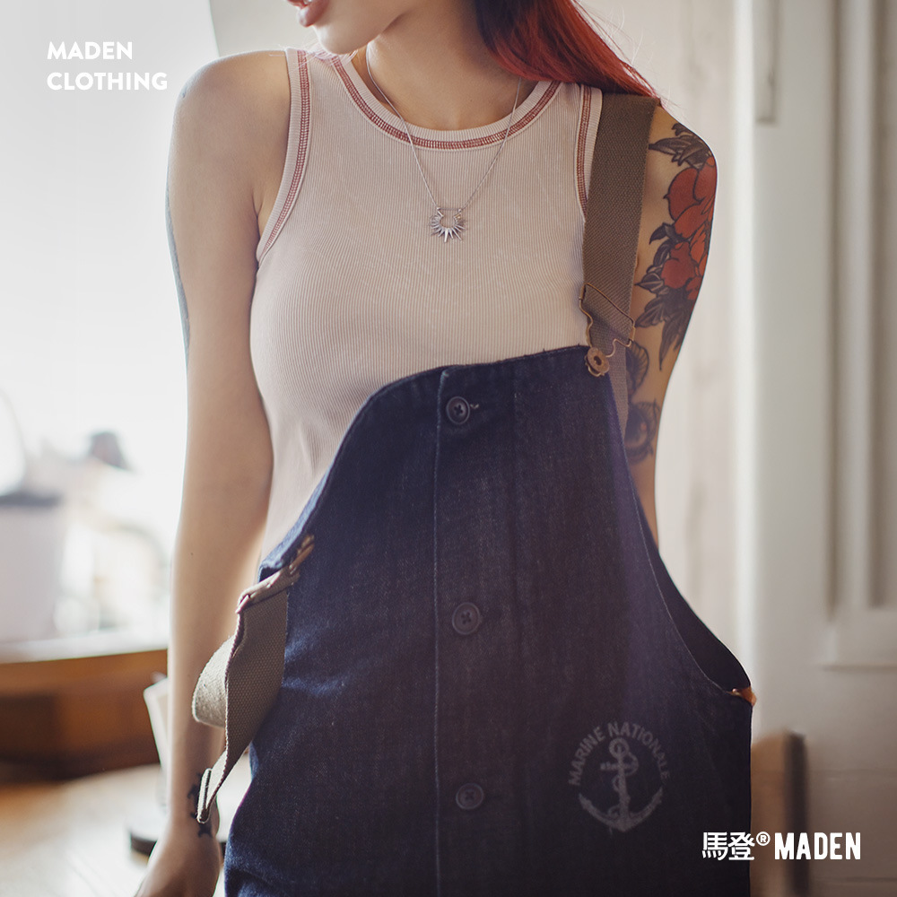 馬登女裝 夏日citygirl美式外穿吊帶簡約無袖內搭針織跨欄背心