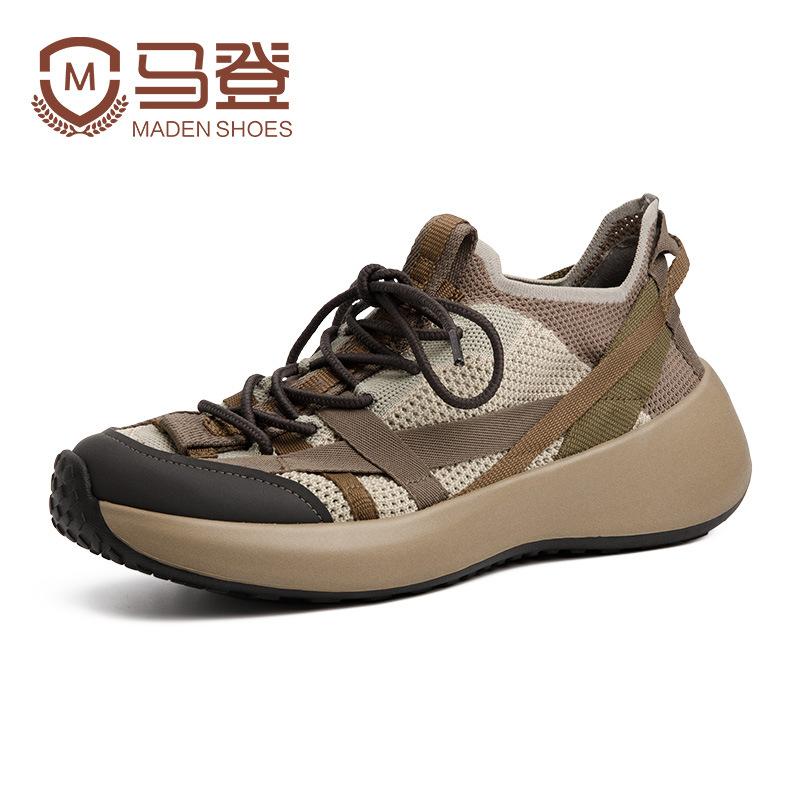 馬登男鞋 山系復古軟底慢跑鞋男休閒網面輕盈透氣戶外Mollusc運動鞋