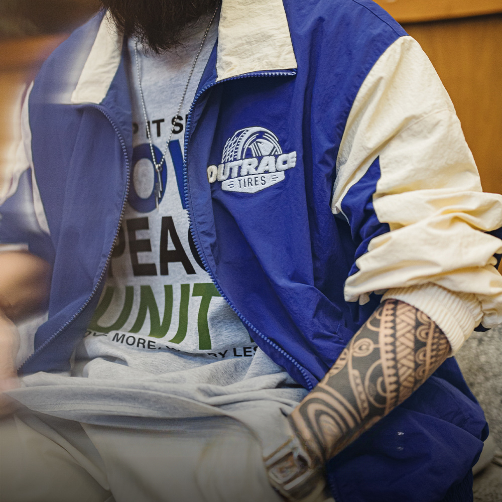 馬登工裝 美式復古拼接撞色賽車夾克刺繡耐磨機車休閒外套男春