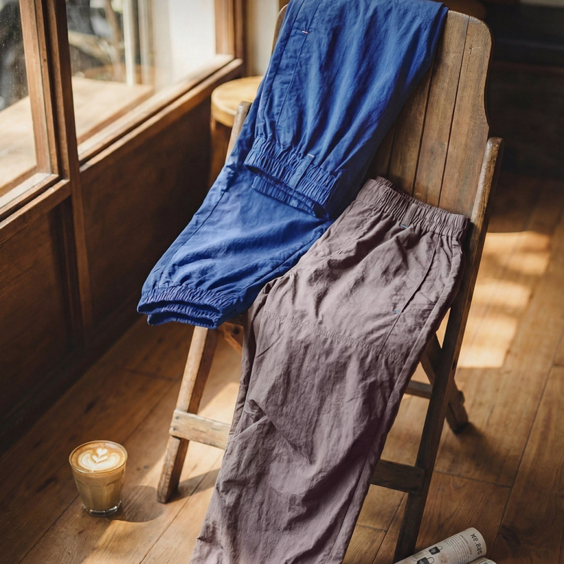 馬登工裝 美式塔絲隆山系束脚傘兵褲闊腿薄款寬鬆休閒褲子男春