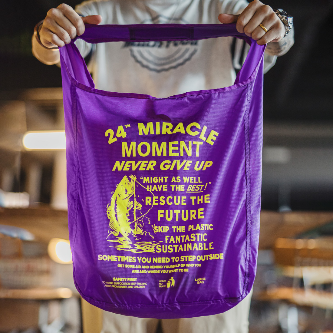 馬登工裝 戶外超輕薄可折疊寬肩帶旅行挎包尼龍山系大容量手提包