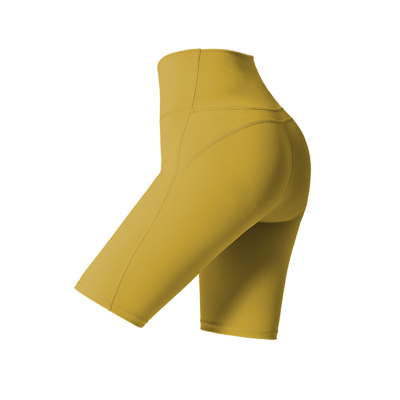 夏季涼感運動排汗健身騎行褲高腰提臀外穿打底五分瑜珈短褲