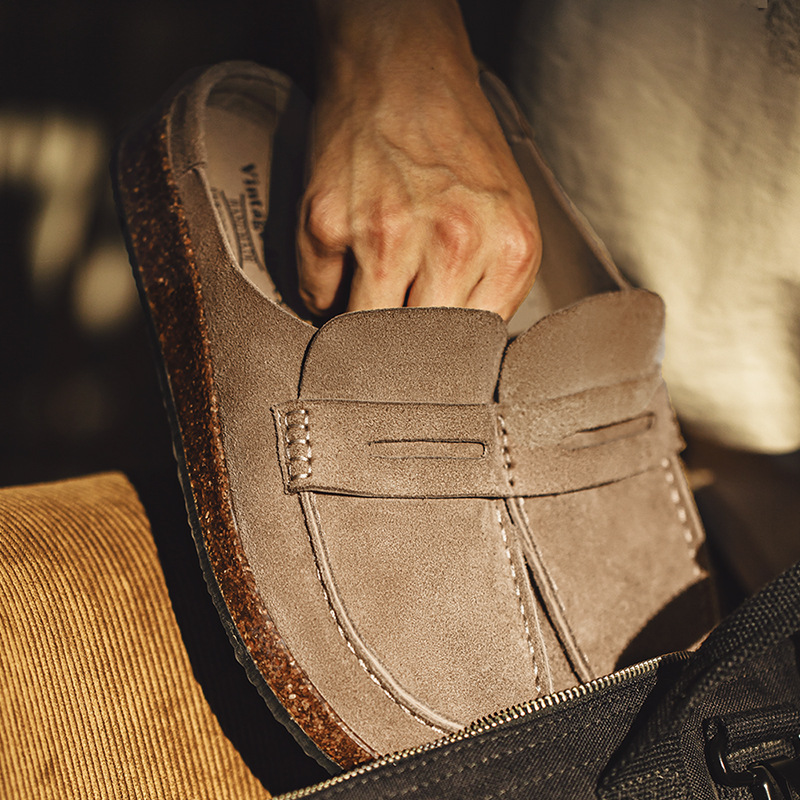 馬登工裝 秋冬季樂福穆勒鞋男厚底辦公室家用拖鞋潮休閒居家包頭拖