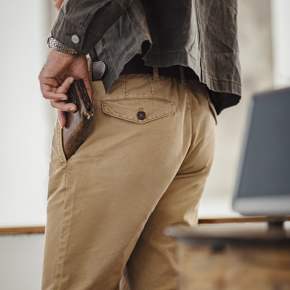 馬登工裝 美式復古重磅卡其休閒褲阿美咔嘰斜紋純棉顯瘦直筒褲男秋