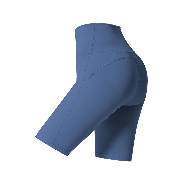 夏季涼感運動排汗健身騎行褲高腰提臀外穿打底五分瑜珈短褲