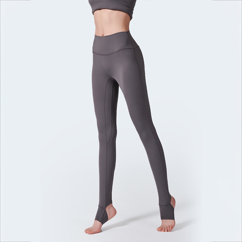 夏日防滑脫高腰收腹運動健身褲彈性提臀磨毛踩腳瑜珈褲