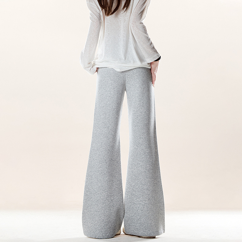 美式復古甜美可愛貼布繡休閒衛褲修身微喇舒適寬鬆闊腿喇叭褲